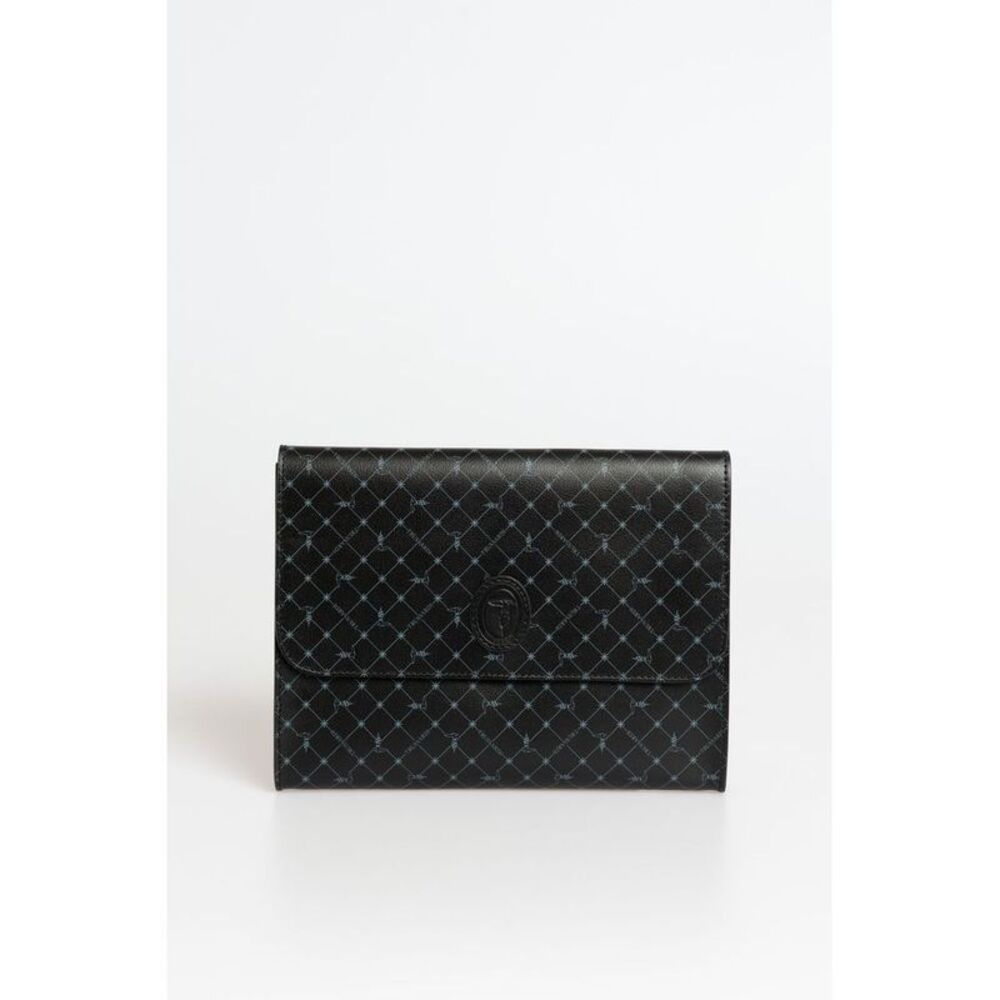 Trussardi Black Polyester Men Men's Clutch